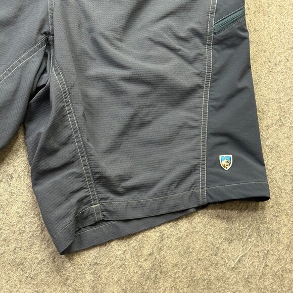 Kuhl Mutiny River Shorts Men 30 Blue Nylon Stretch Zip Cargo 10" 5048 - Picture 4 of 15